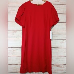 Calvin Klein Vibrant Red Midi Sheath Dress Size 22W NWT